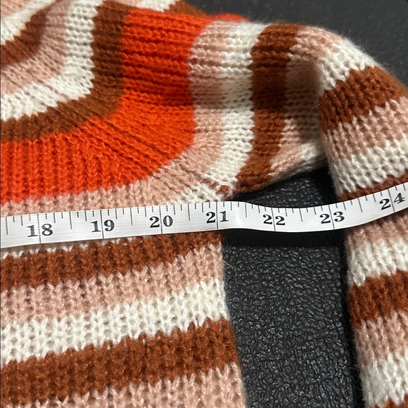 Fashion Nova Orange and Brown Striped Sweater size 1x - Picture 3 of 8